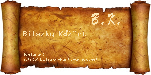 Bilszky Kürt névjegykártya